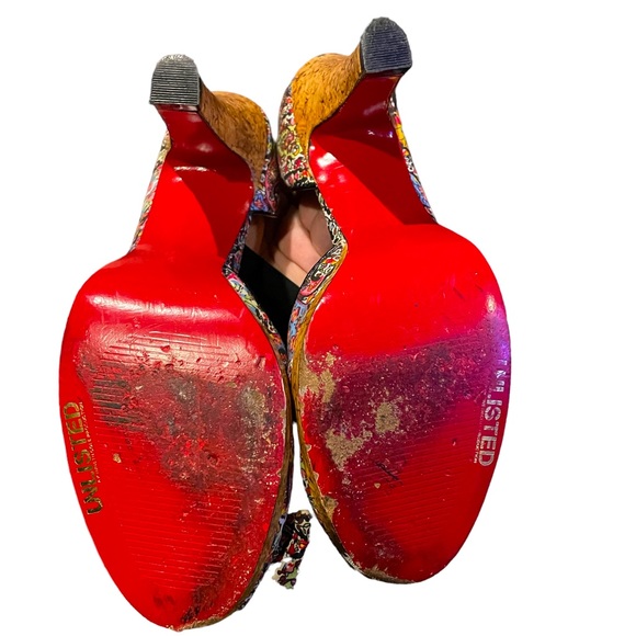 Unlisted Kenneth Cole Production Woman’s Floral Cork Heels 8.5 - Picture 5 of 6